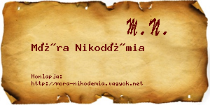 Móra Nikodémia névjegykártya